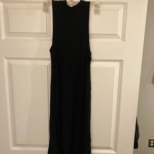 Black Sleeveless Turtleneck Dress